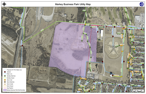 Markey Business Park Utility Map.png