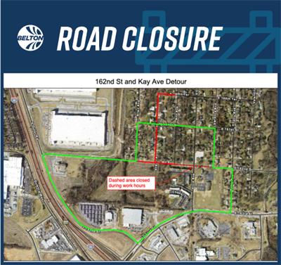162nd St and Kay Ave Detour-Jan 11