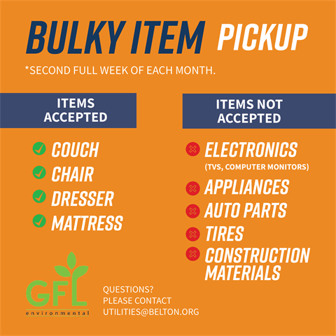 2023 Curbside Bulky Item Pickup – City of Belton