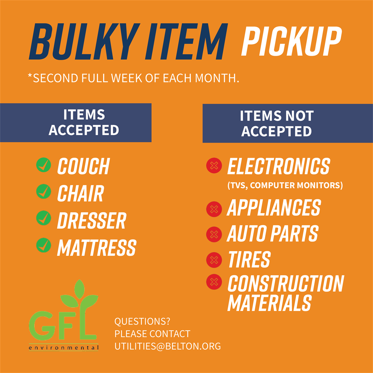 City of Ontario, California - Government - Do you have bulky items